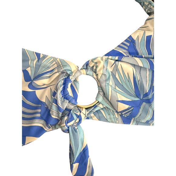 Melissa Odabash Brussels Twirl Blue Print 2 Piece Halter Bikini Swimsuit Set 12 - Picture 11 of 16